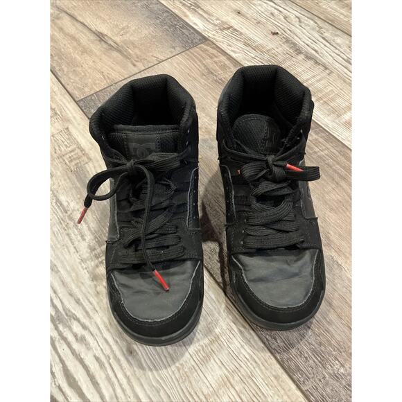 DC SHOES CURE SPARKS HI TOP Black Youth Size 3 - Picture 2 of 5